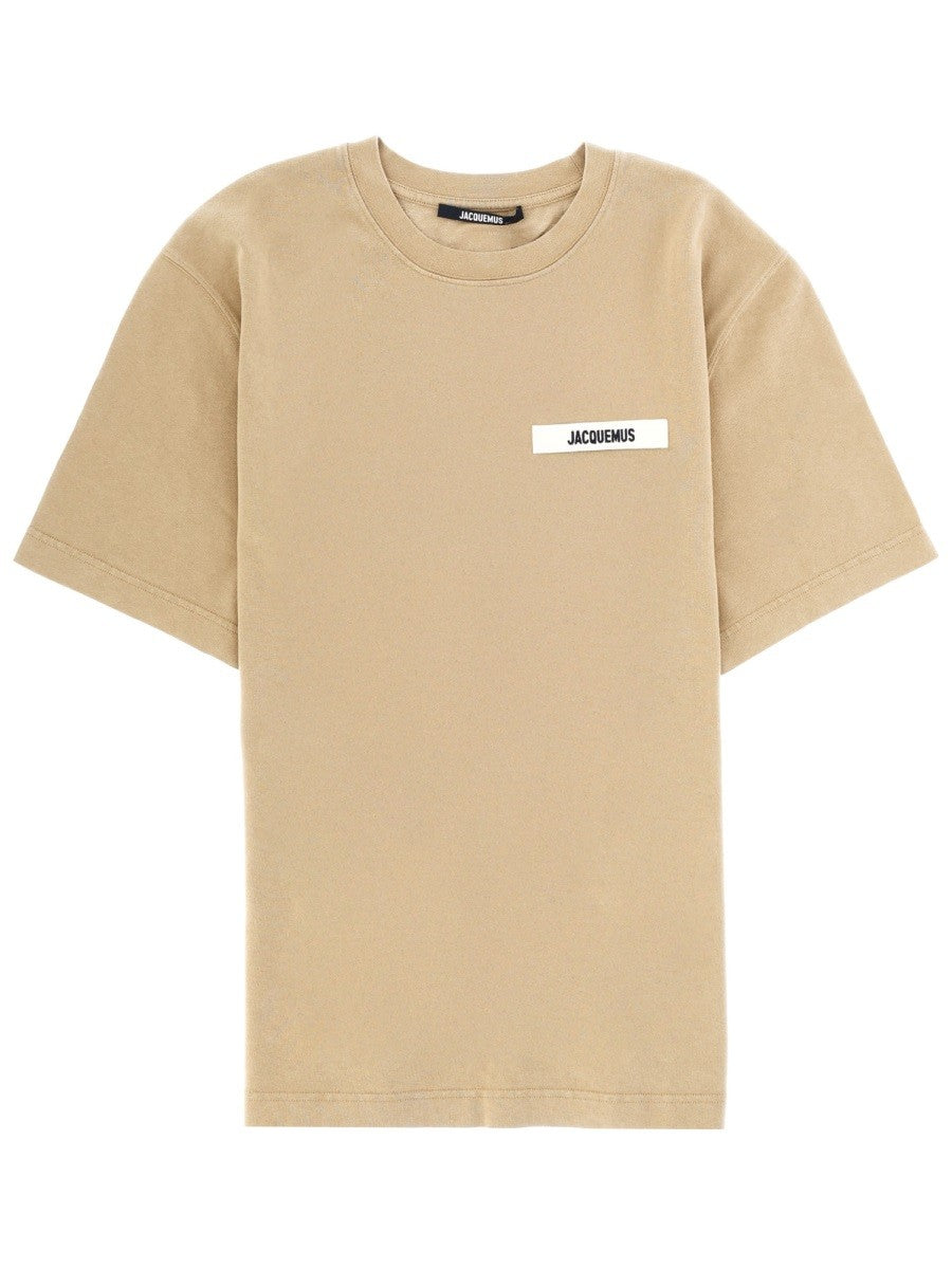 JACQUEMUS Men's Grosgrain Shirt Beige