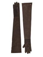 Max Mara Women's Suede Lunghi Gloves Brown