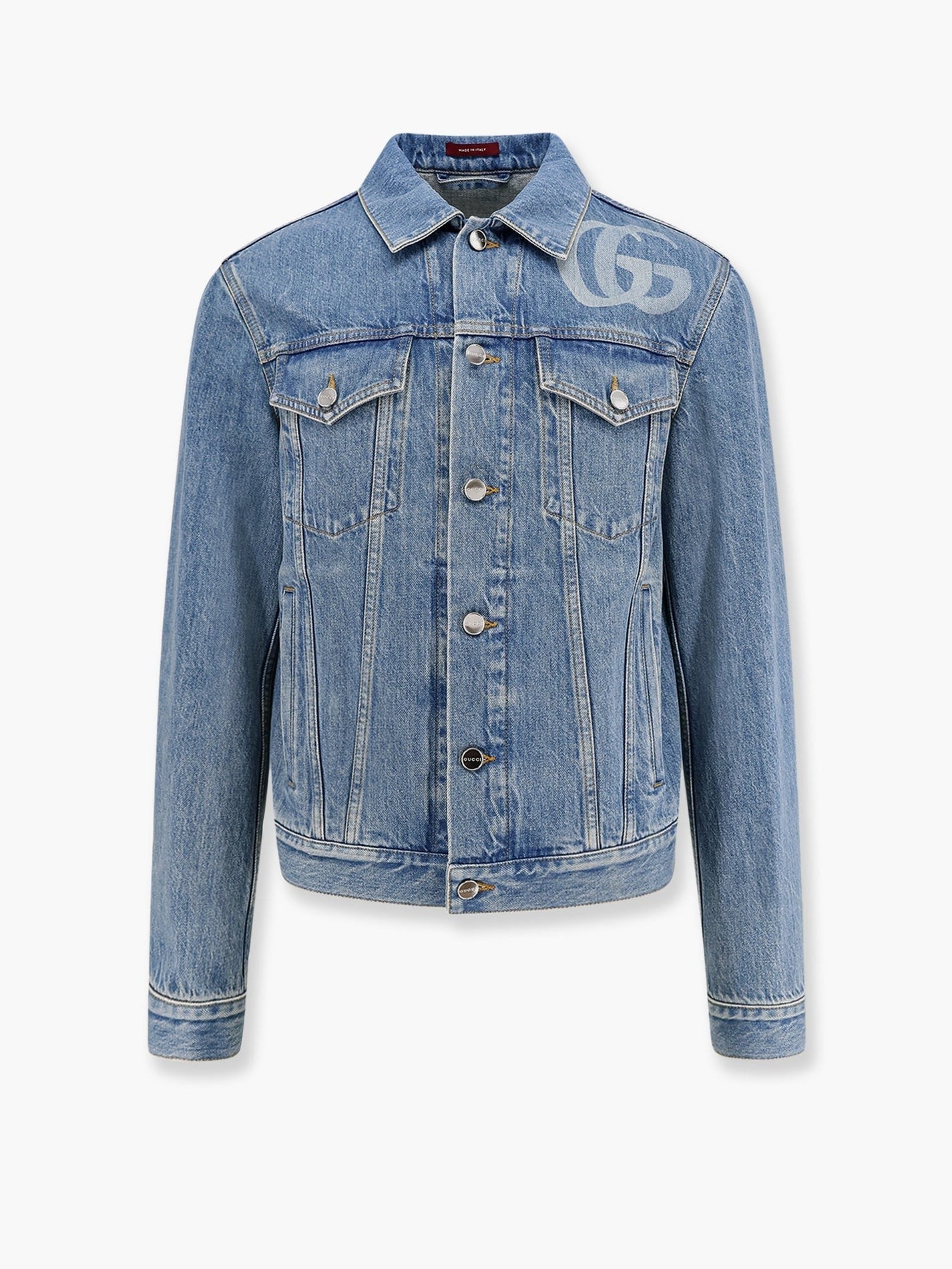 Gucci - Gucci Denim Jacket With Lasered Double G - Men’s Tops