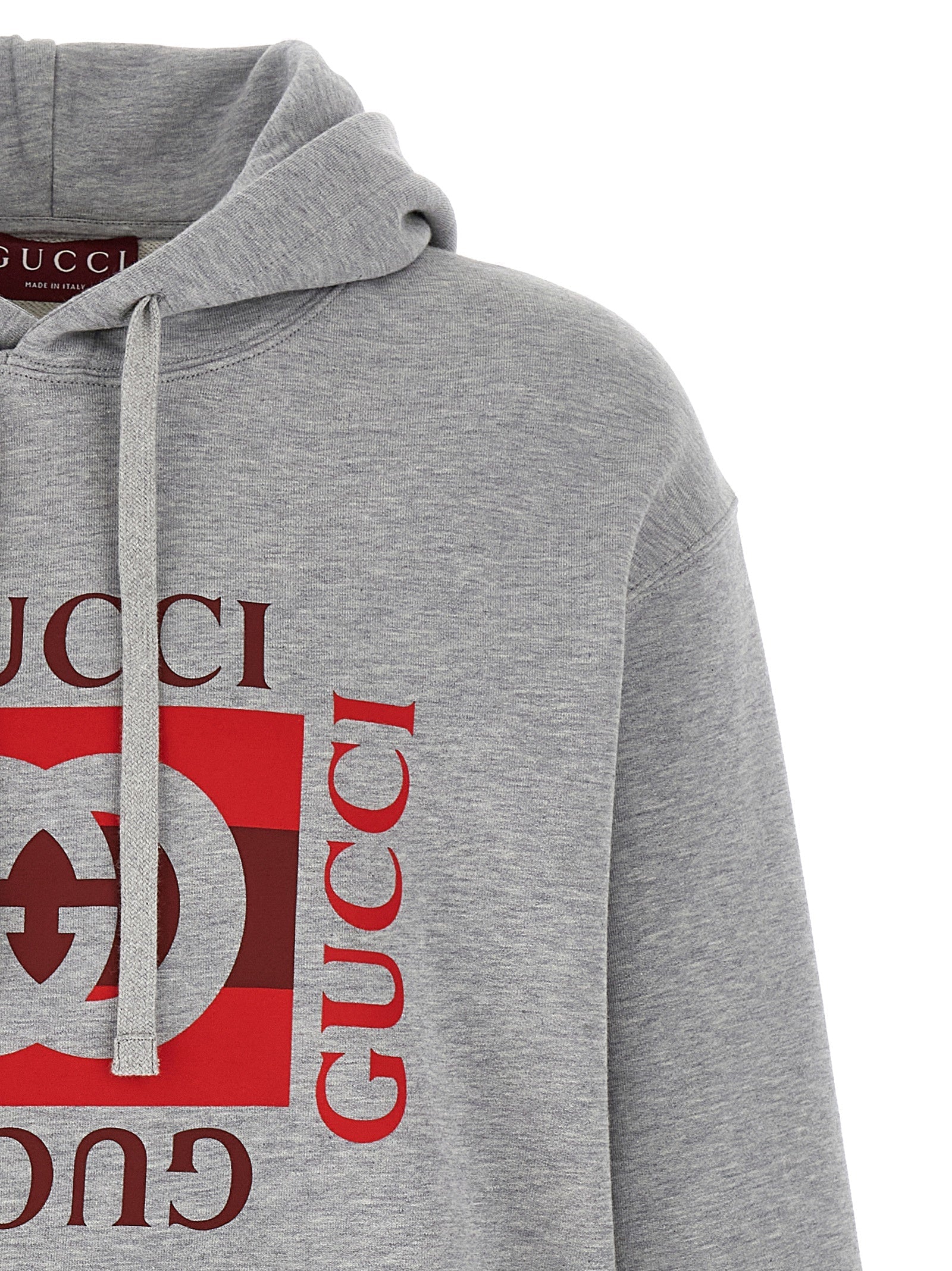 GUCCI - GUCCI - ’Gucci Incrocio GG’ print hoodie - Men’s Sweatshirts