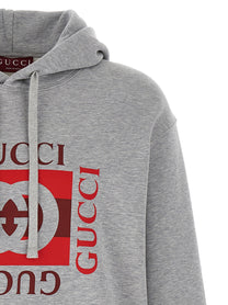 GUCCI - GUCCI - ’Gucci Incrocio GG’ print hoodie - Men’s Sweatshirts