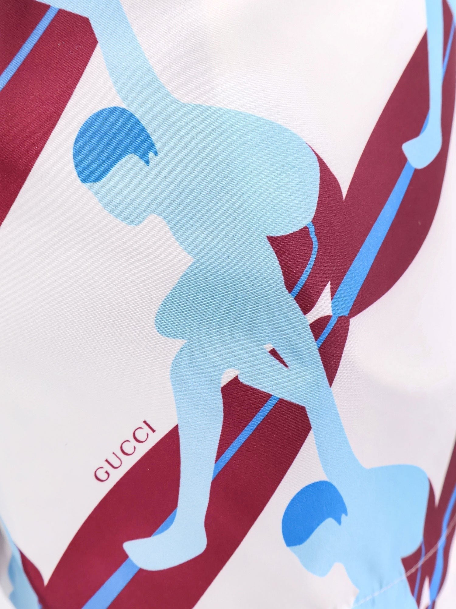 Gucci - Gucci Nylon Swim Trunk With Surfer Print - Men’s Clothing