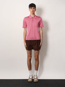 Gucci - Gucci Silk Polo Shirt With Lateral Intarsia - Men’s Tops