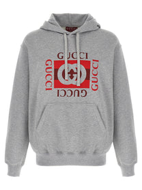 GUCCI - GUCCI - ’Gucci Incrocio GG’ print hoodie - Men’s Sweatshirts