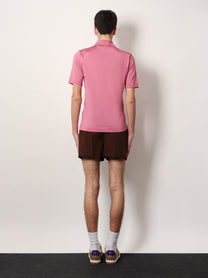 Gucci - Gucci Silk Polo Shirt With Lateral Intarsia - Men’s Tops