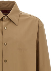 GUCCI - GUCCI - Embossed logo shirt - Men’s Top