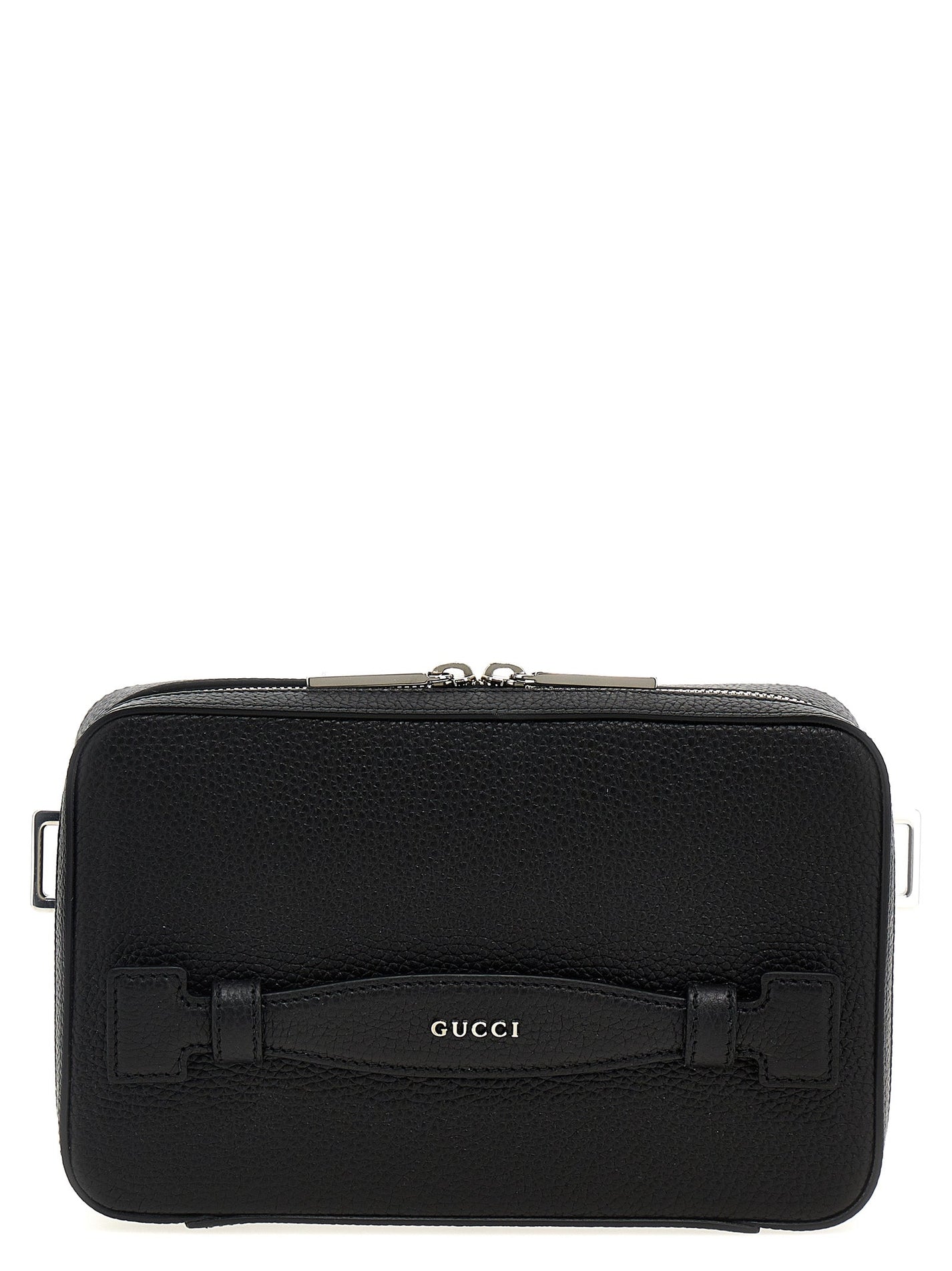 GUCCI - GUCCI - Logo leather shoulder strap - Men’s Bags