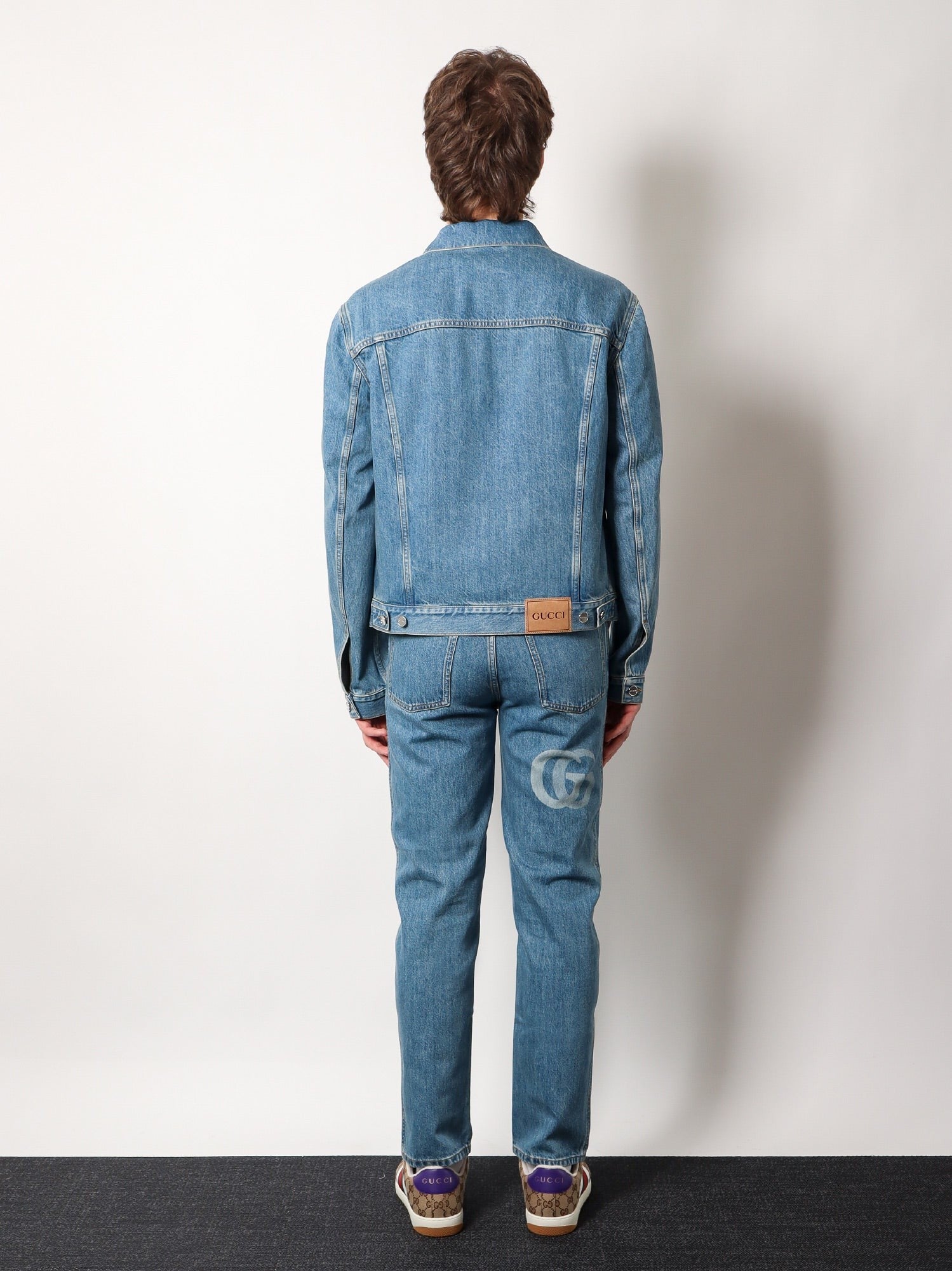 Gucci - Gucci Denim Jacket With Lasered Double G - Men’s Tops