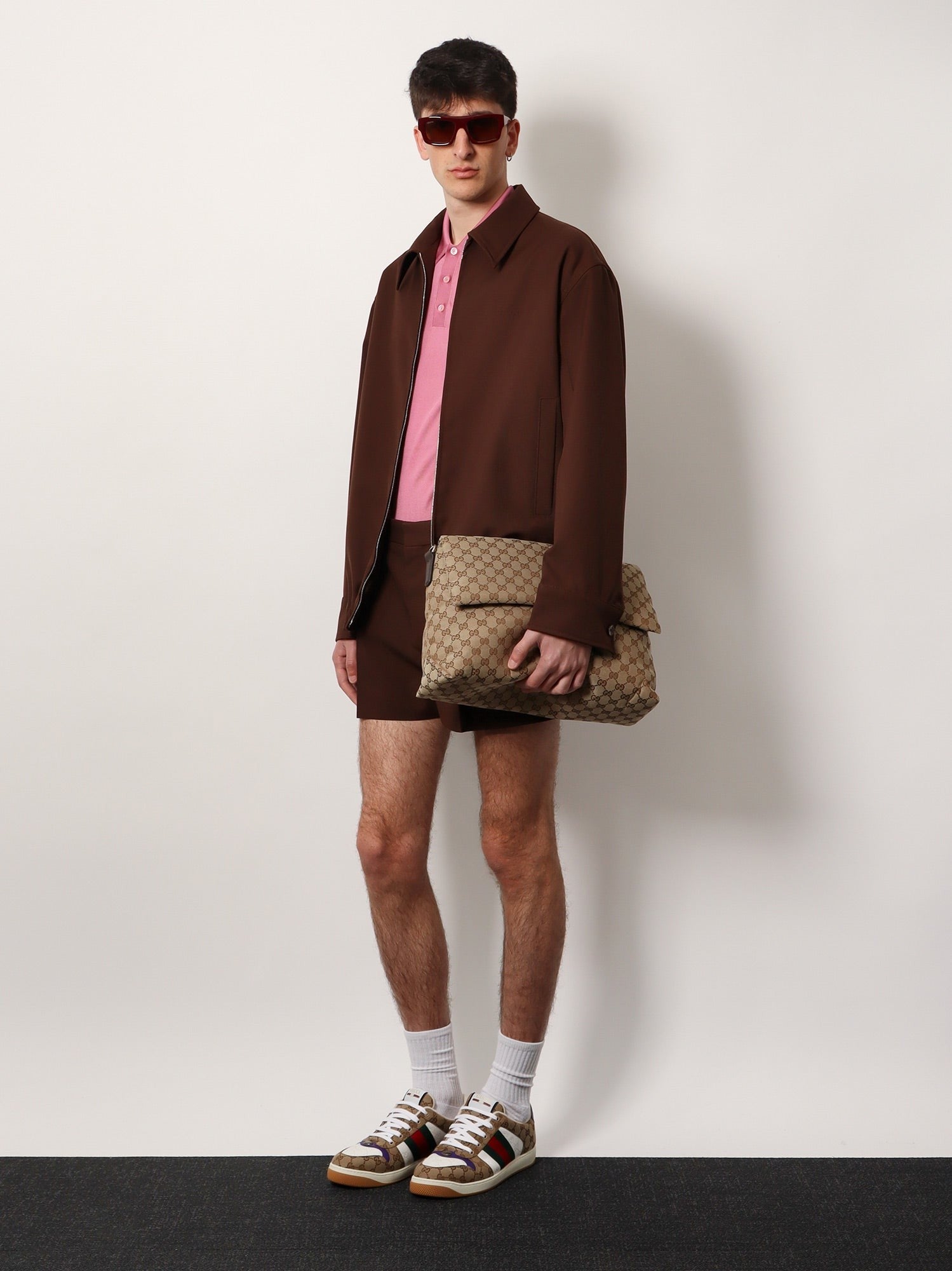 Gucci - Gucci Silk Polo Shirt With Lateral Intarsia - Men’s Tops