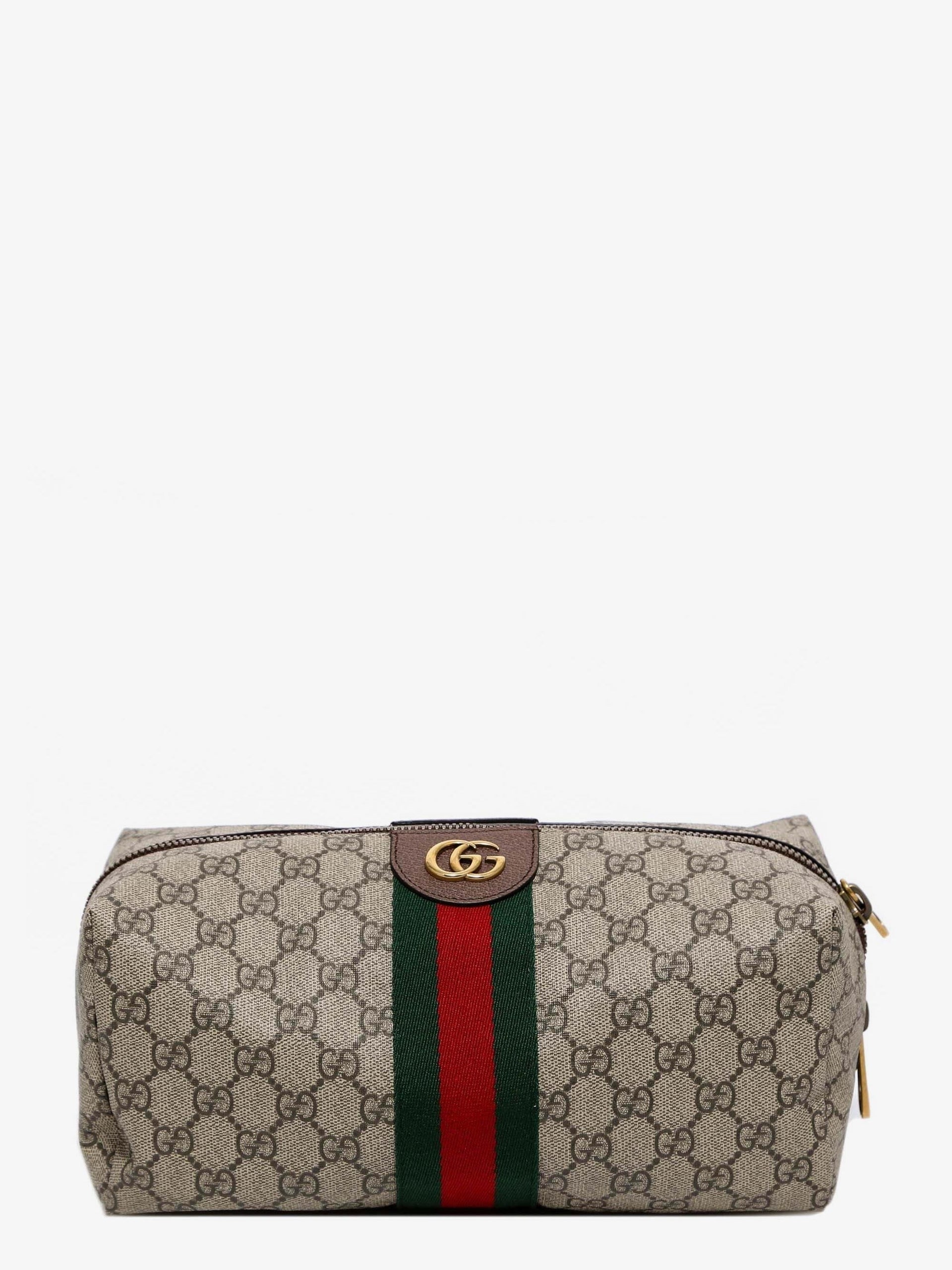 Gucci - Gg Supreme Fabric And Leather Beauty Case - Home->Woman->Accessories->Beauty Case
