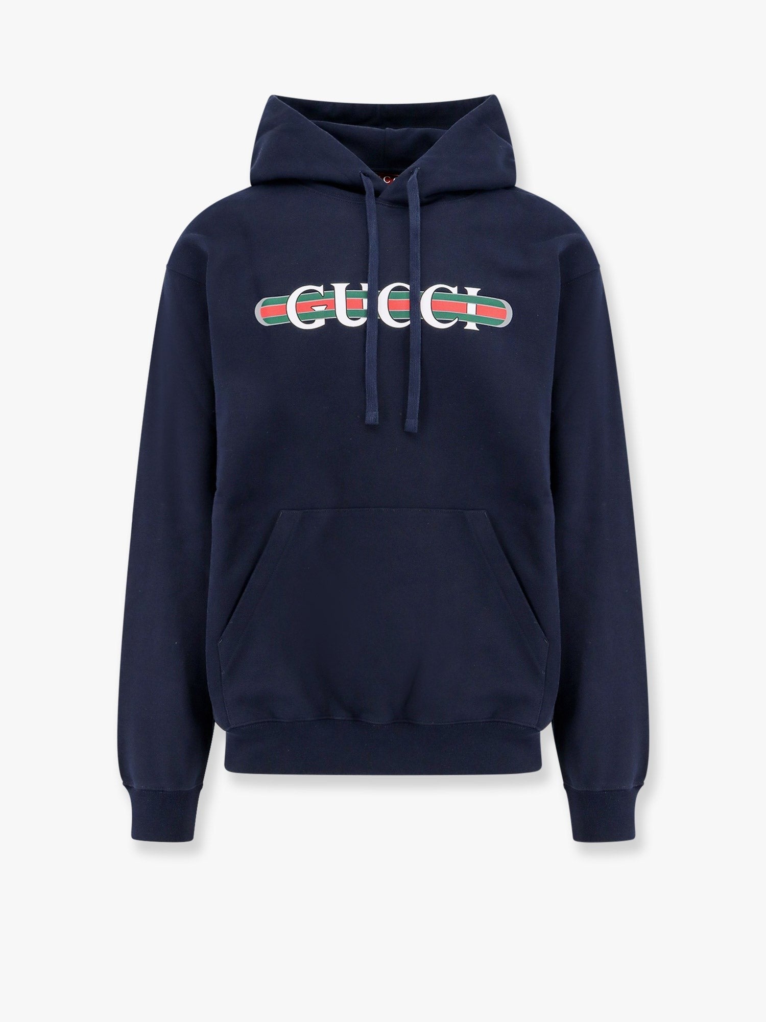 Gucci - Gucci Cotton Sweatshirt With Gucci Web Print - Men’s Sweatshirts