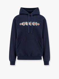 Gucci - Gucci Cotton Sweatshirt With Gucci Web Print - Men’s Sweatshirts