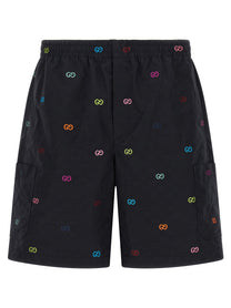 GUCCI - GUCCI - Multicolor fil coupé bermuda shorts - Men’s Bottoms