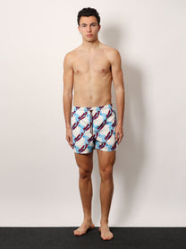 Gucci - Gucci Nylon Swim Trunk With Surfer Print - Men’s Clothing