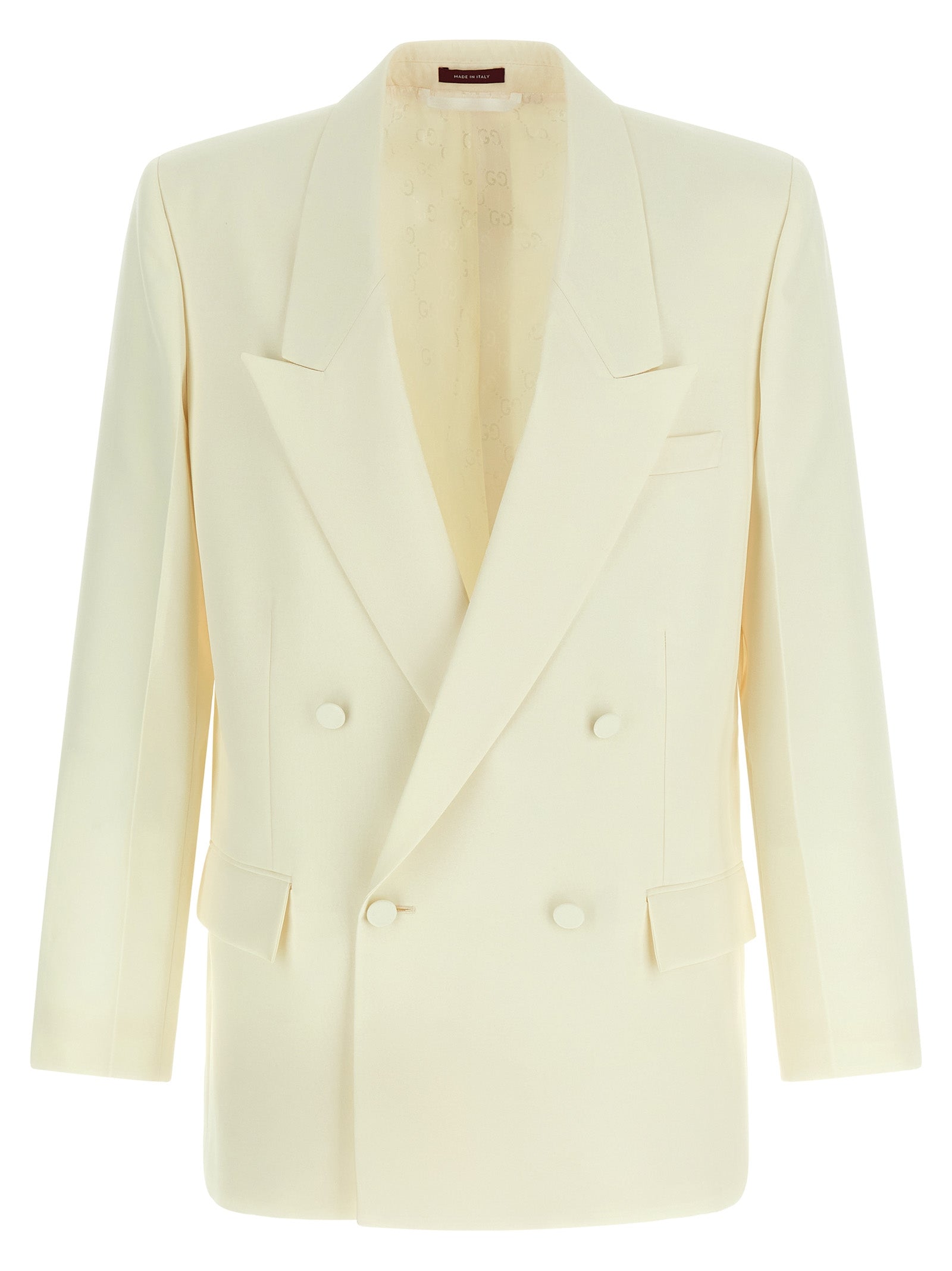 GUCCI - GUCCI - Double-breasted technical Panama blazer - Men’s Clothing