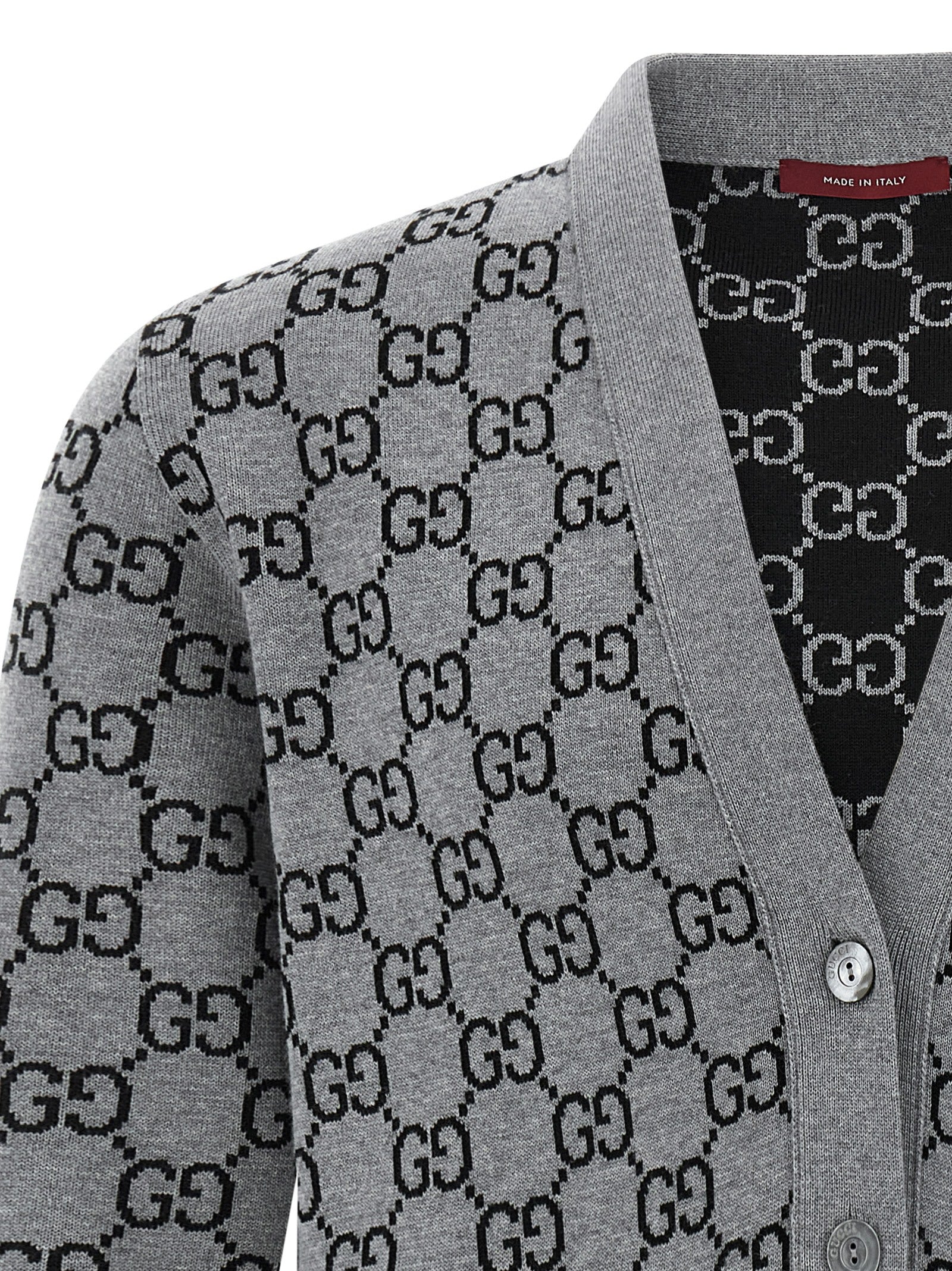 GUCCI - GUCCI - GG jacquard reversible cardigan - Women’s Knitwear