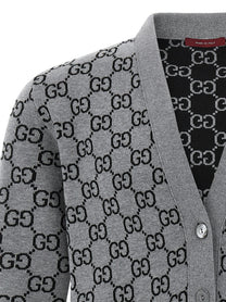 GUCCI - GUCCI - GG jacquard reversible cardigan - Women’s Knitwear
