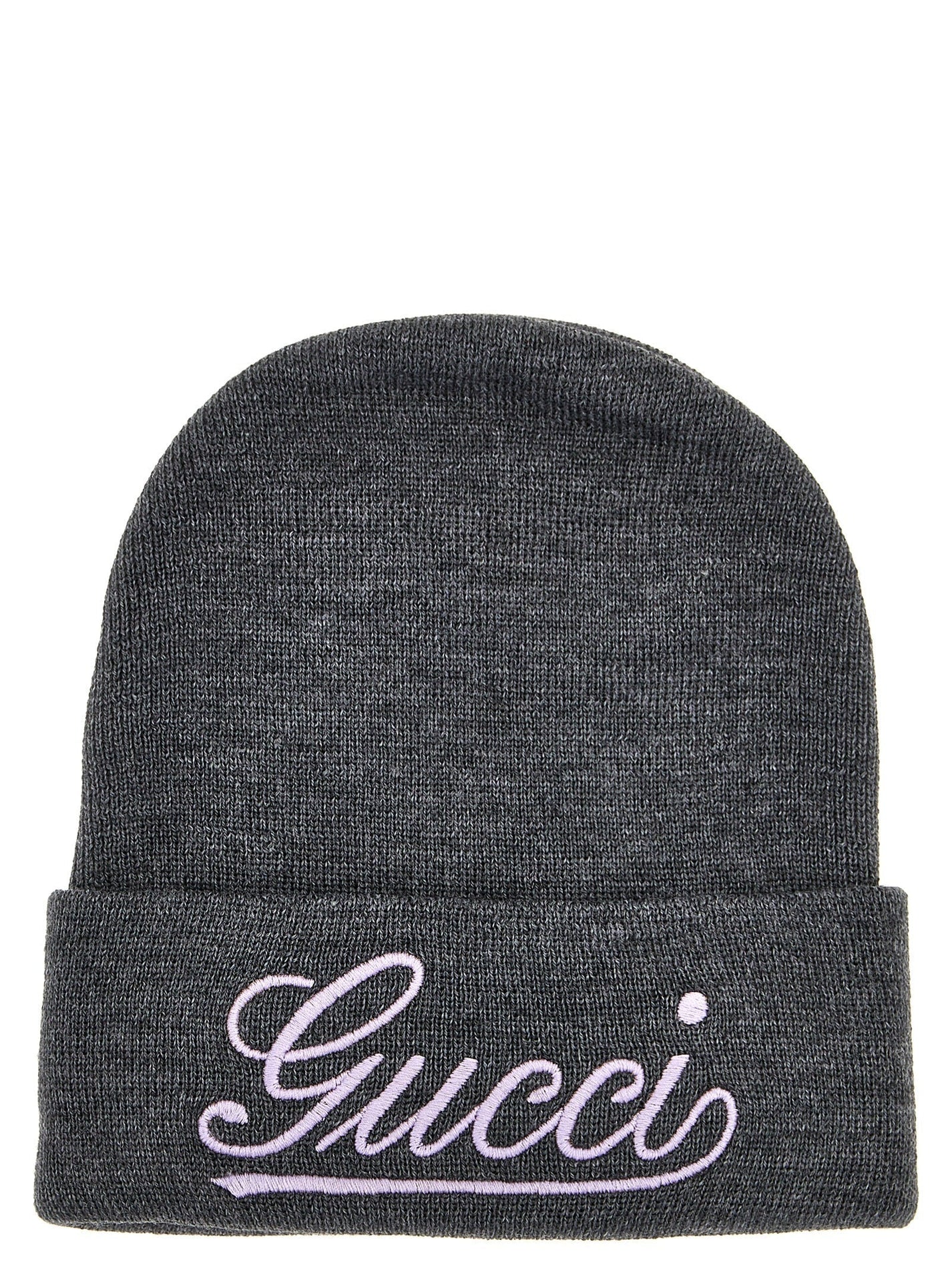 GUCCI - GUCCI - Logo embroidery beanie - Women’s Accessories