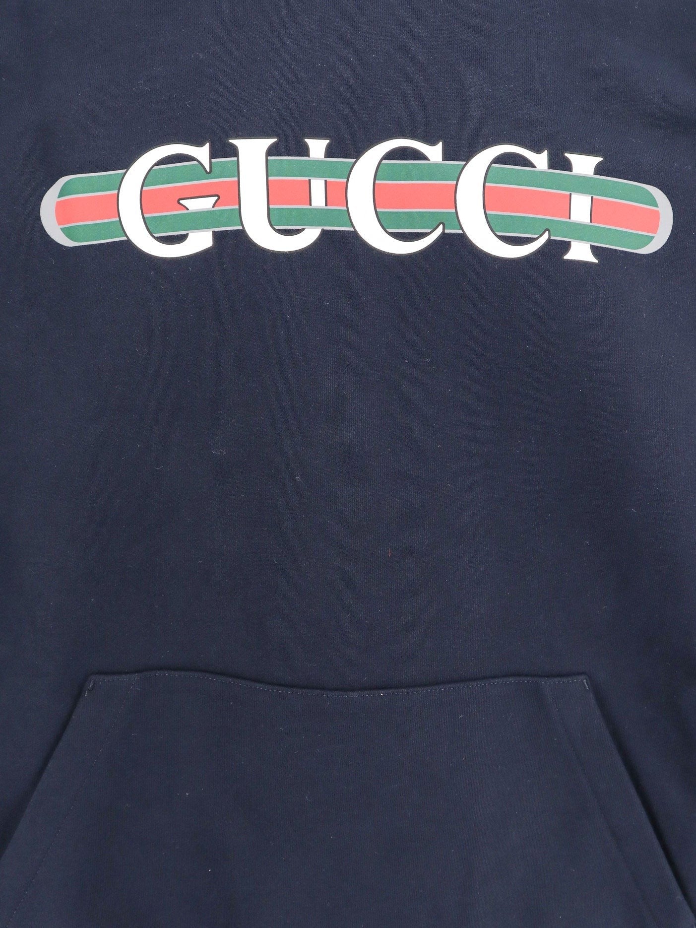 Gucci - Gucci Cotton Sweatshirt With Gucci Web Print - Men’s Sweatshirts