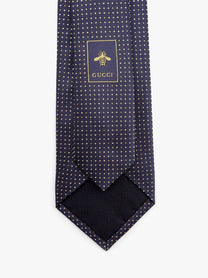 Gucci - Silk Tie With Gudots Motif - Men’s Accessories