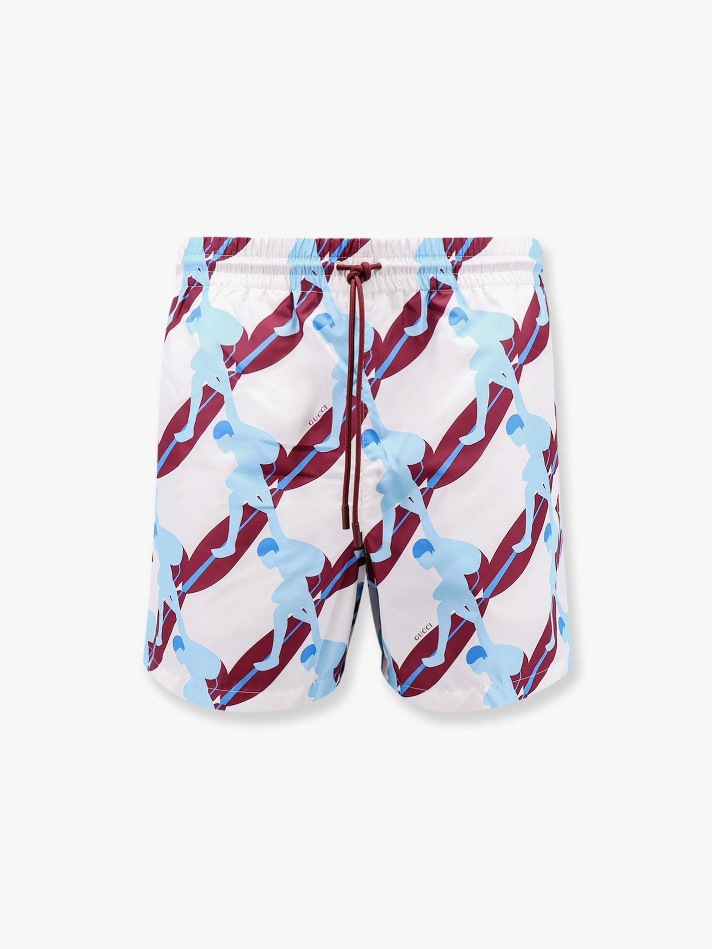Gucci - Gucci Nylon Swim Trunk With Surfer Print - Men’s Clothing