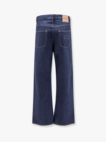 Gucci - Gucci Cotton Jeans With Back Floral Print - Men’s Clothing