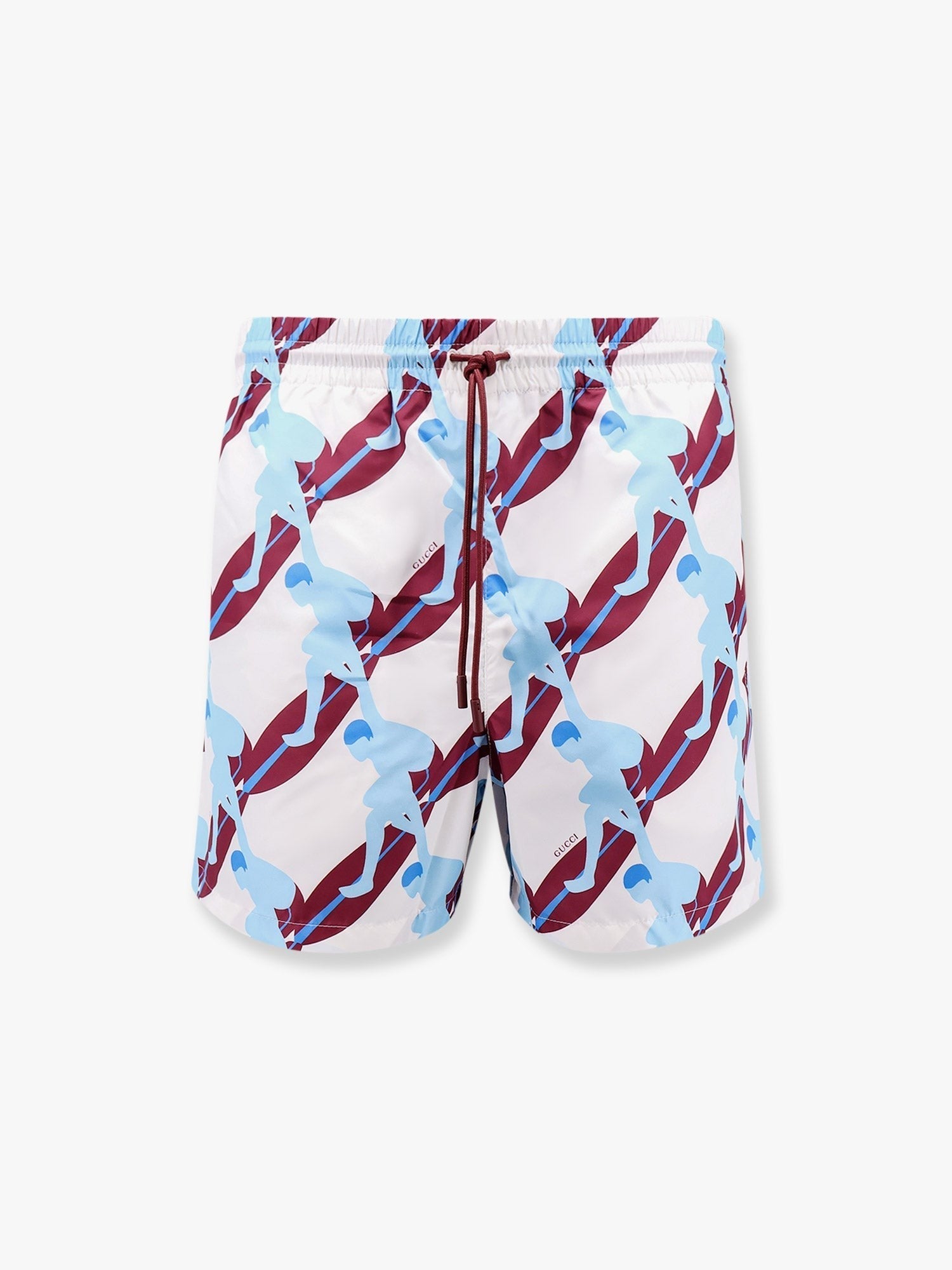 Gucci - Gucci Nylon Swim Trunk With Surfer Print - Men’s Clothing