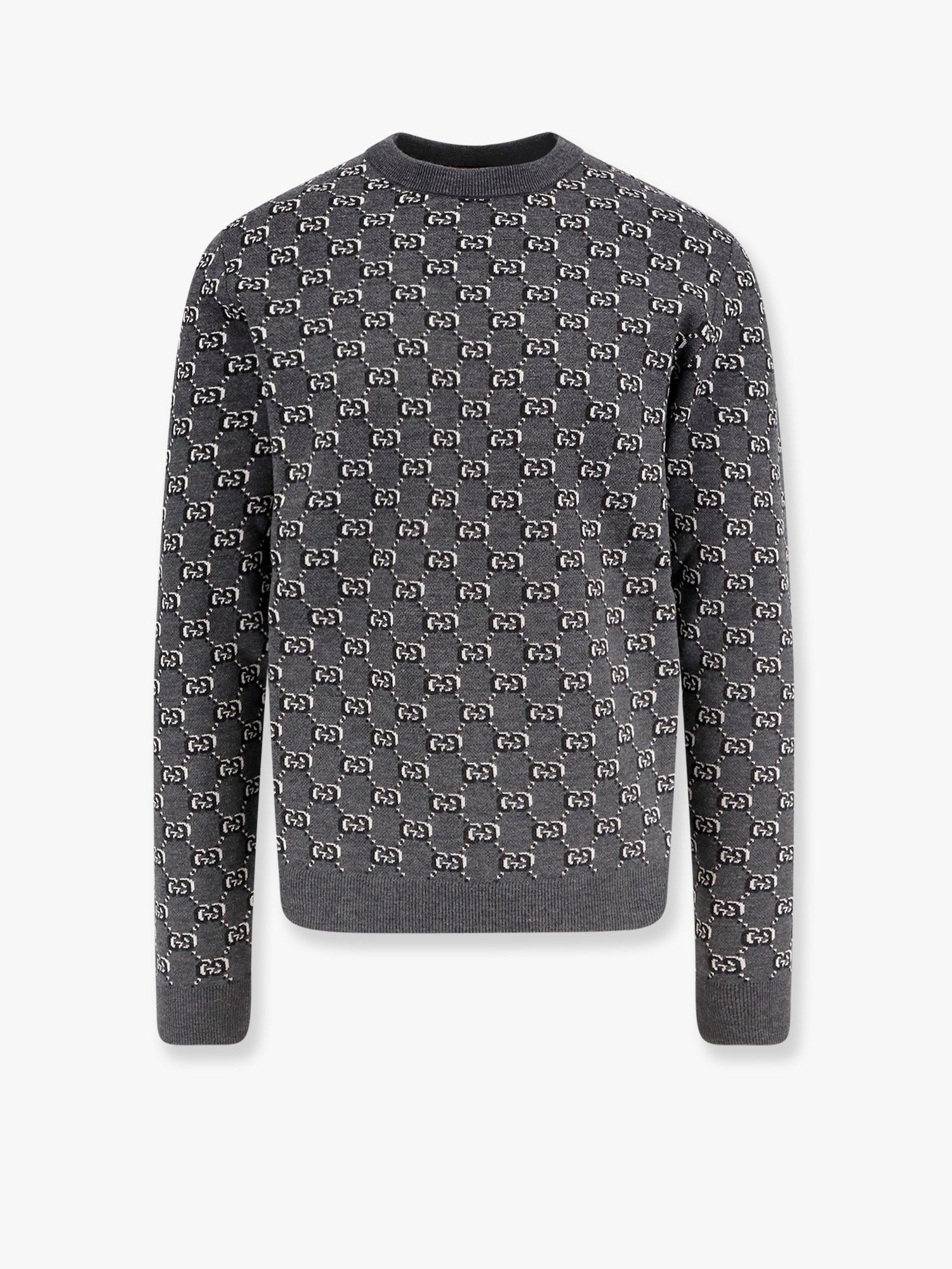 Gucci - Gucci Wool Sweater With All Over Gg Motif - Men’s Knitwear