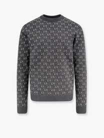 Gucci - Gucci Wool Sweater With All Over Gg Motif - Men’s Knitwear