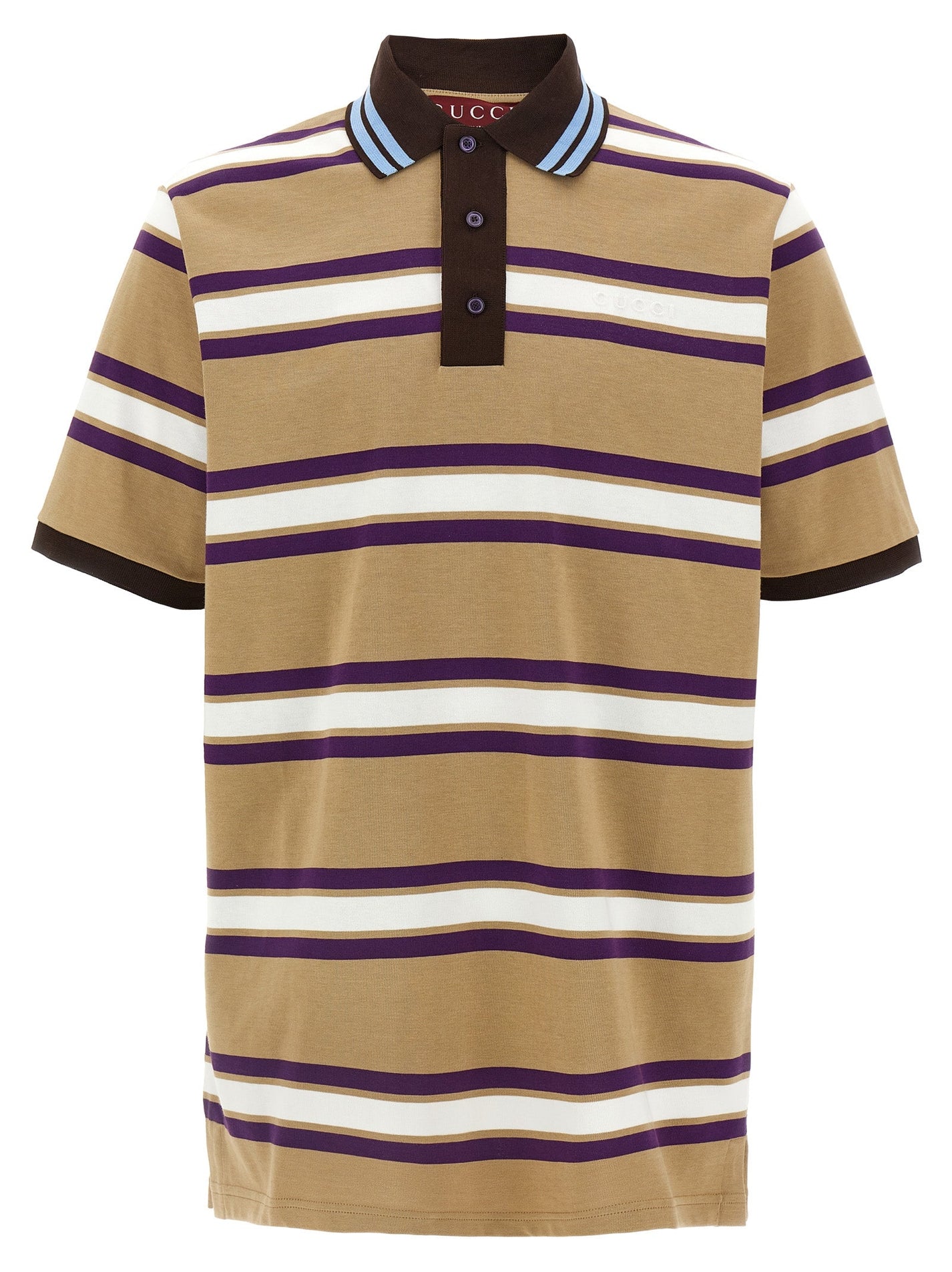 GUCCI - GUCCI - Embossed logo polo shirt - Men’s Tops