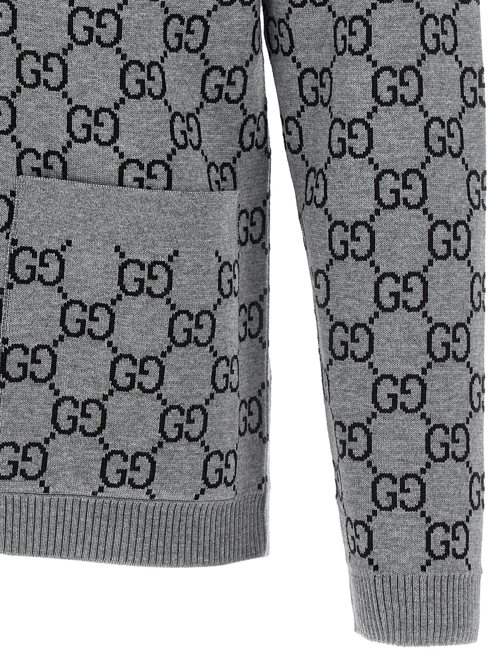 GUCCI - GUCCI - GG jacquard reversible cardigan - Women’s Knitwear