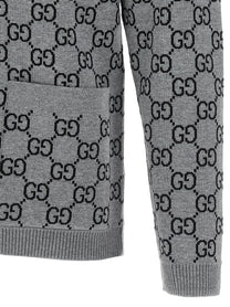 GUCCI - GUCCI - GG jacquard reversible cardigan - Women’s Knitwear