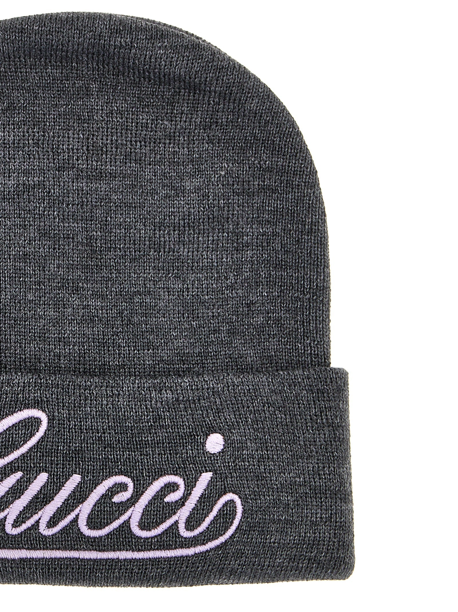 GUCCI - GUCCI - Logo embroidery beanie - Women’s Accessories