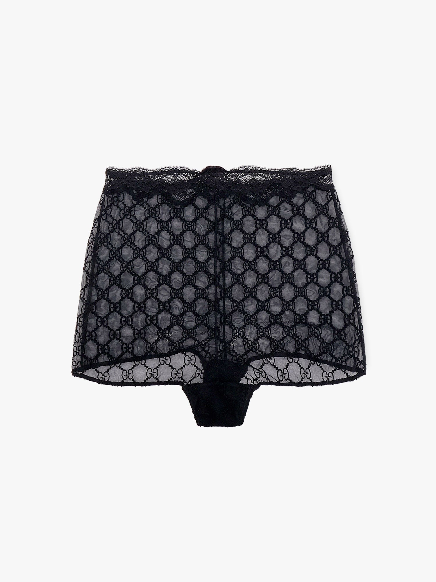 Gucci - Gucci Lace Culottes With All Over Gg Motif - Women’s Clothing