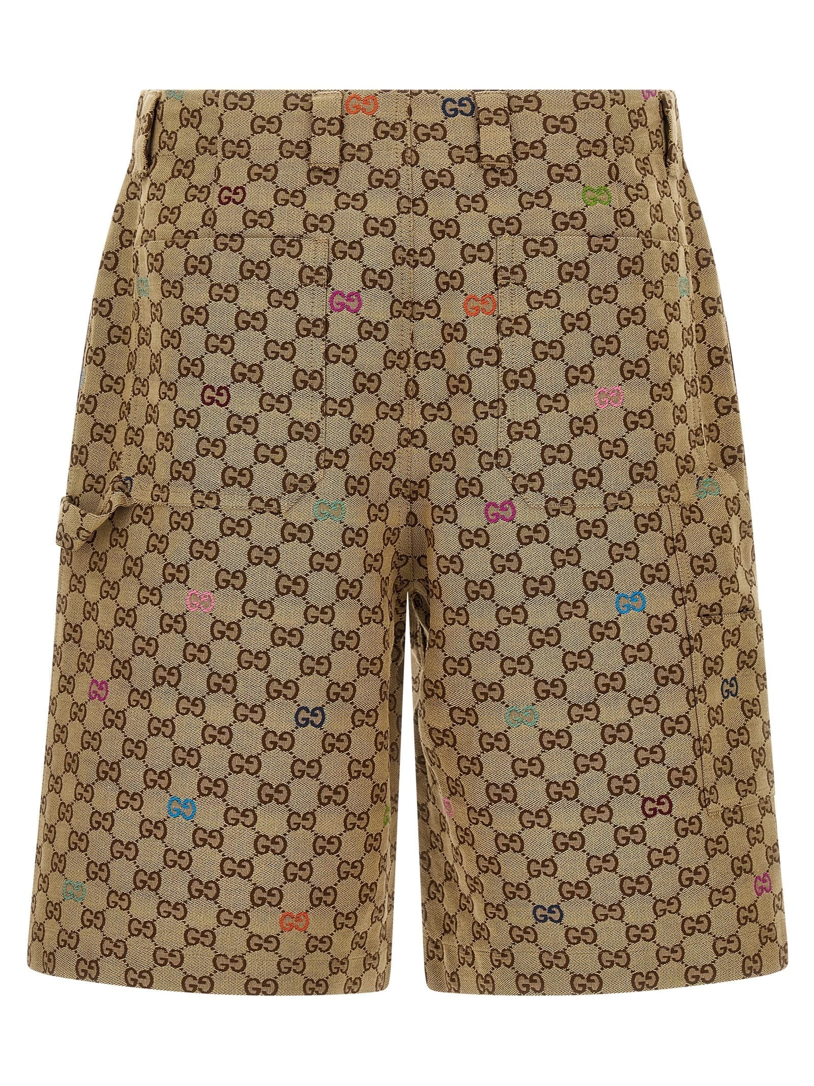 GUCCI - GUCCI - Multicolor fil coupé bermuda shorts - Men’s Bottoms