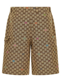 GUCCI - GUCCI - Multicolor fil coupé bermuda shorts - Men’s Bottoms