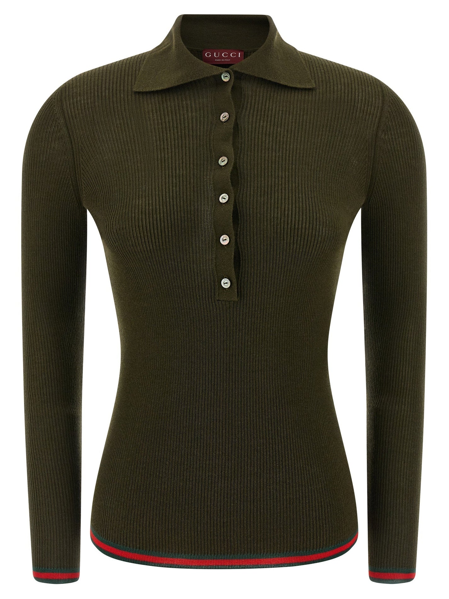 GUCCI - GUCCI - ’Nastro Web’ polo shirt - Women’s Tops