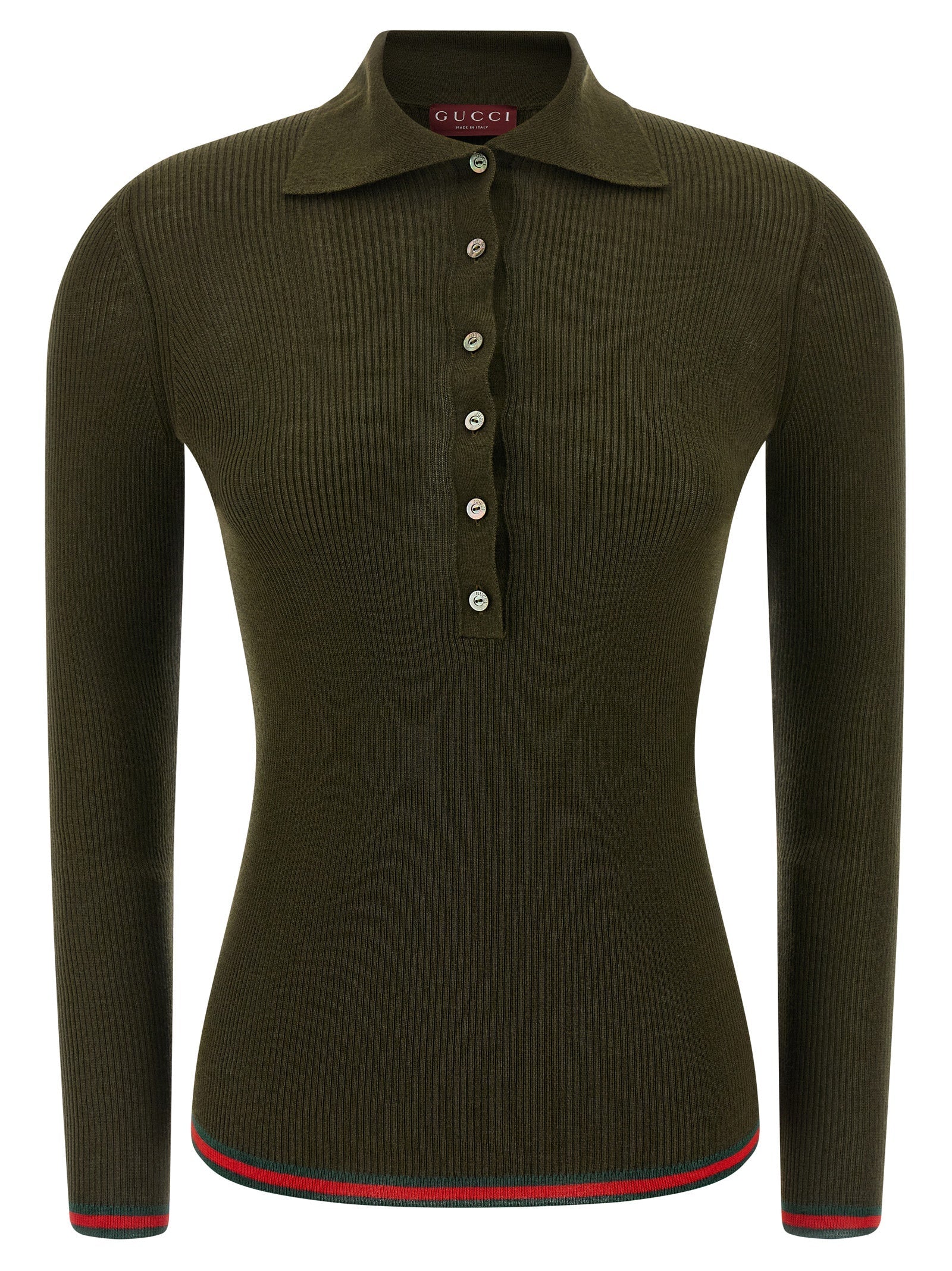 GUCCI - GUCCI - ’Nastro Web’ polo shirt - Women’s Tops