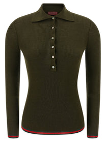 GUCCI - GUCCI - ’Nastro Web’ polo shirt - Women’s Tops