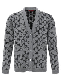 GUCCI - GUCCI - GG jacquard reversible cardigan - Women’s Knitwear