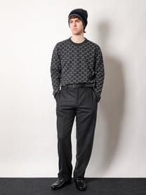 Gucci - Gucci Wool Sweater With All Over Gg Motif - Men’s Knitwear
