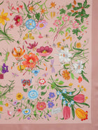 Gucci Women's Gucci Flora Silk Scarf Blue, view 2