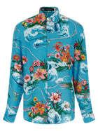Gucci Gucci Floral Print Shirt Blue
