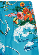 Gucci Gucci Floral Print Shorts Blue, view 3