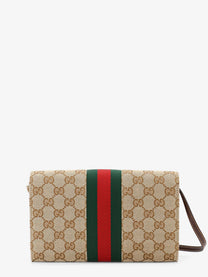 Gucci Women's Gucci Horsebit Web GG Fabric Wallet Beige