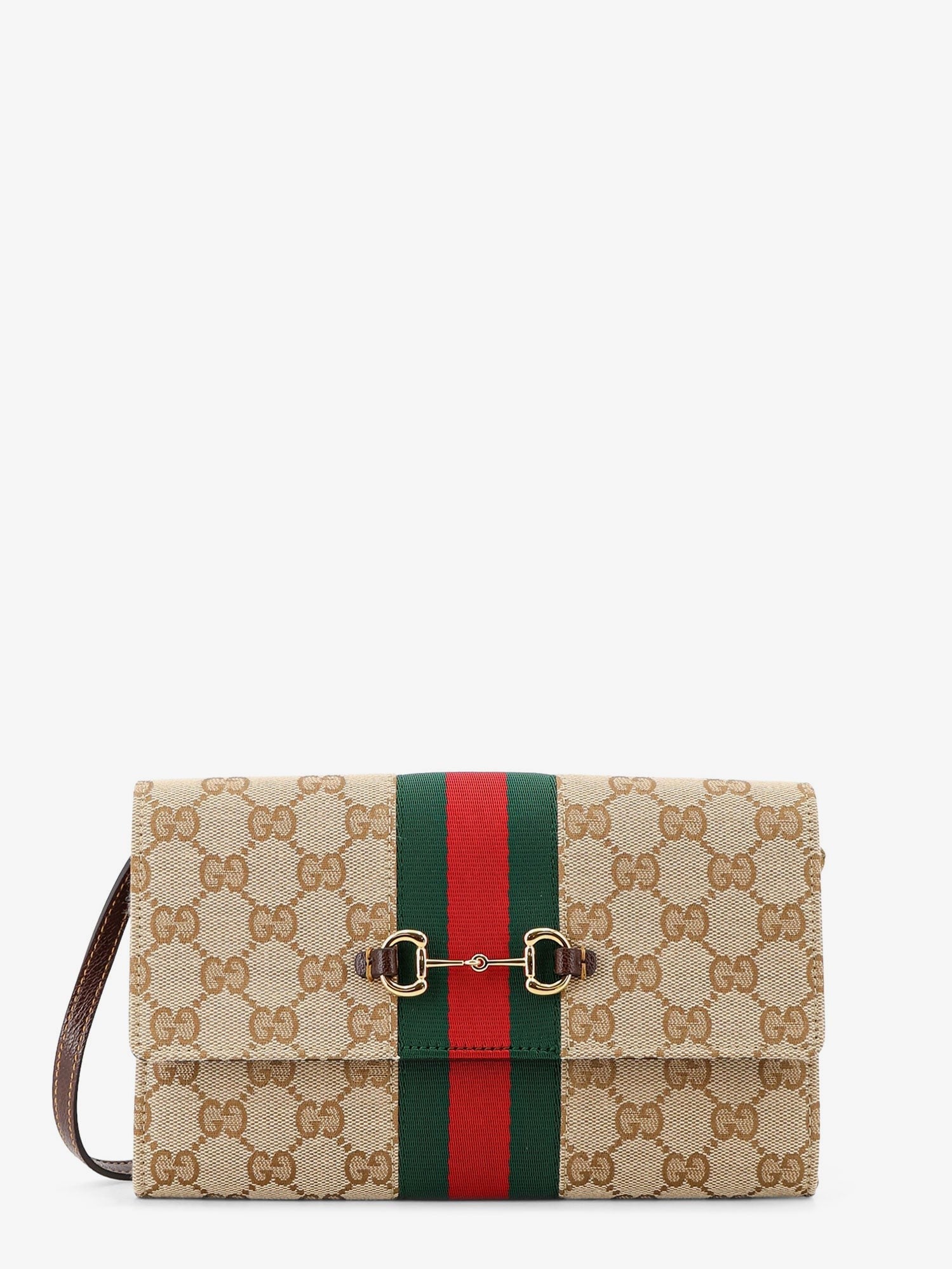 Gucci Women's Gucci Horsebit Web GG Fabric Wallet Beige