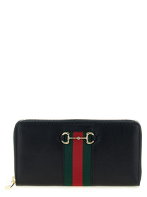 Gucci Gucci Horsebit Web Wallet Black