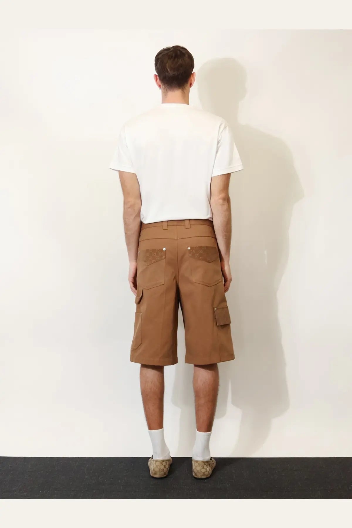 Gucci Men's Canvas Shorts Beige, view 3