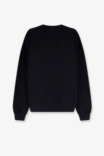 Gucci men’s black cotton sweatshirt with long sleeves crewneck made of soft smooth fabric and simple design