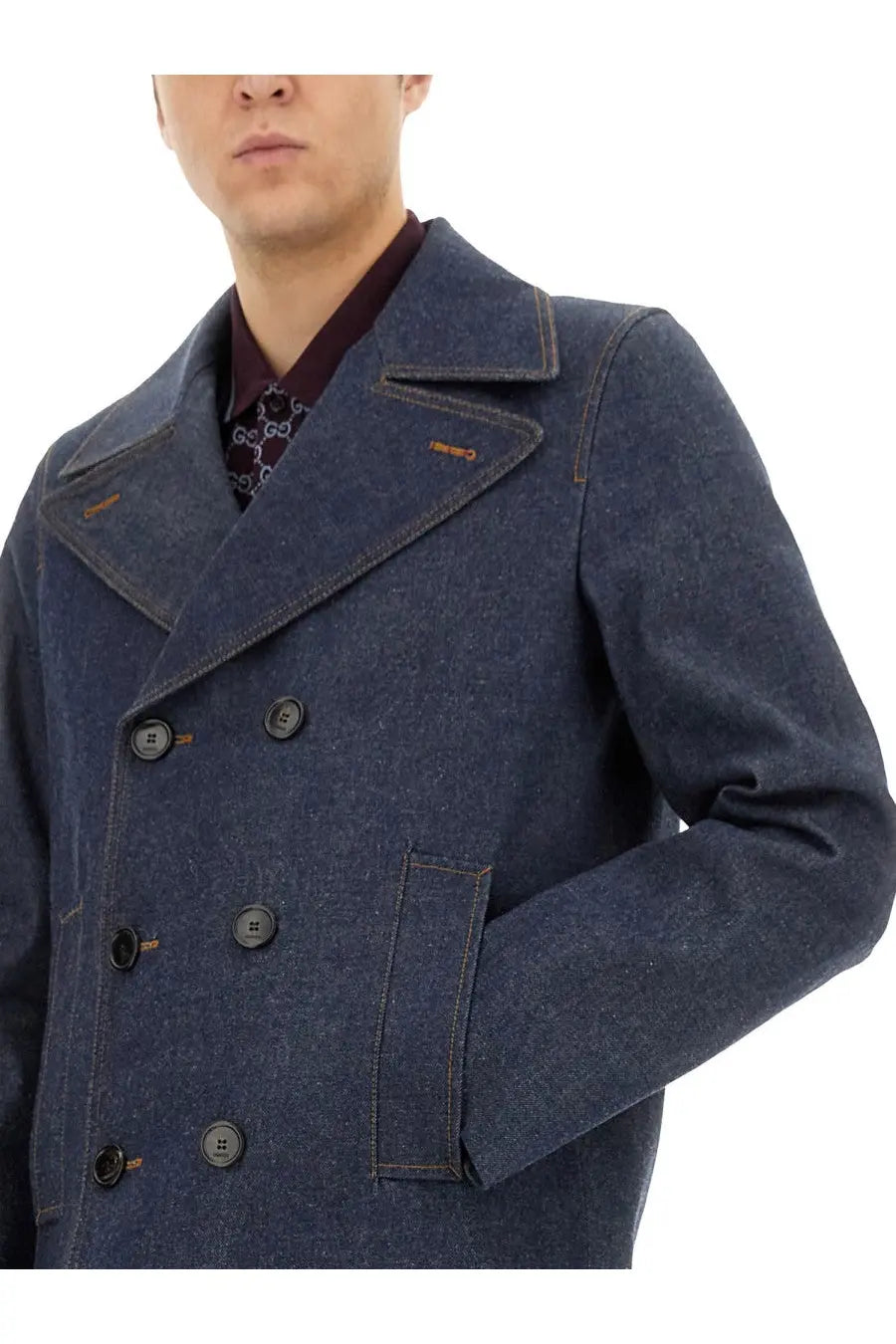 Gucci Men's Denim Jacket Blue, view 4